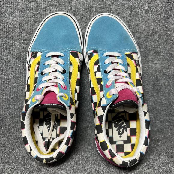 Vans Old Skool Shoes Womens 7 Multicolor 3D Checkerboard Skate - Picture 5 of 9